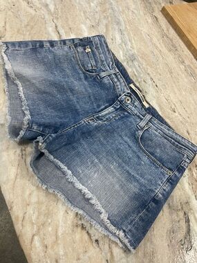 Big Star Women's Distressed Denim Shorts - Blue Wash